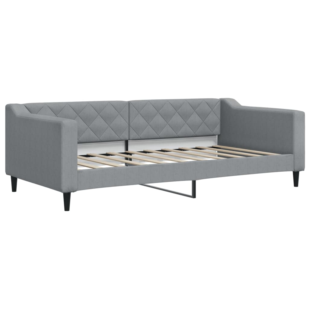 Dnevni krevet svjetlosivi 90 x 190 cm od tkanine