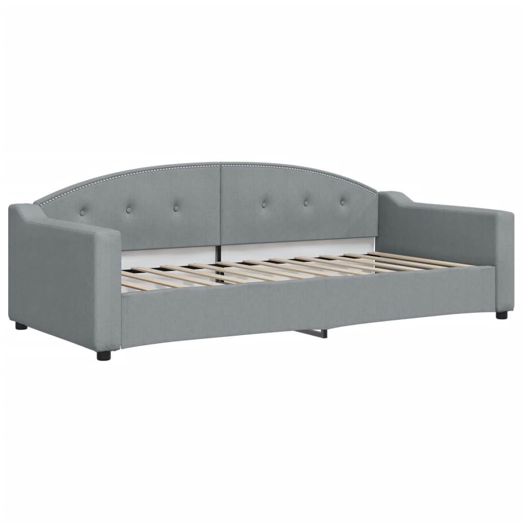 Dnevni krevet svjetlosivi 90 x 200 cm od tkanine