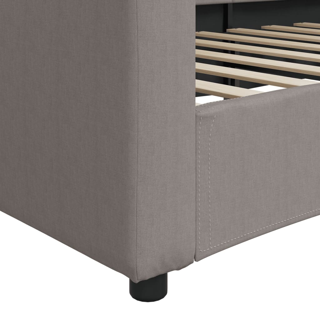 Dnevni krevet smeđesivi 90 x 200 cm od tkanine