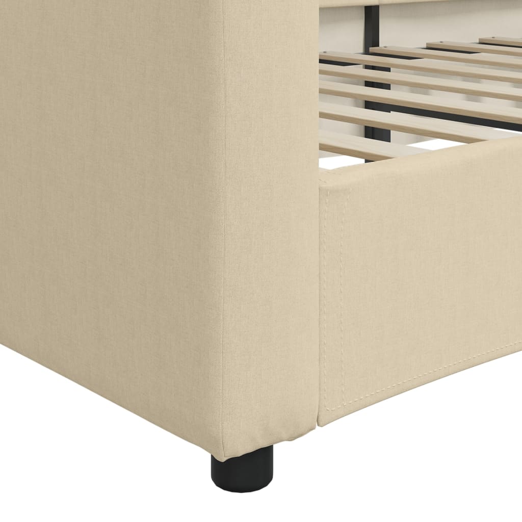 Dnevni krevet krem 90 x 200 cm od tkanine