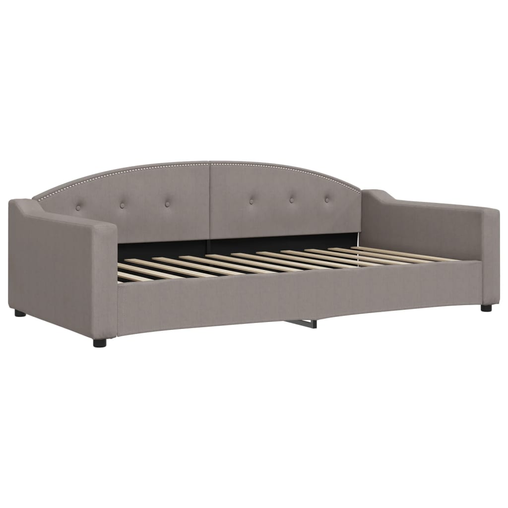 Dnevni krevet smeđesivi 100 x 200 cm od tkanine