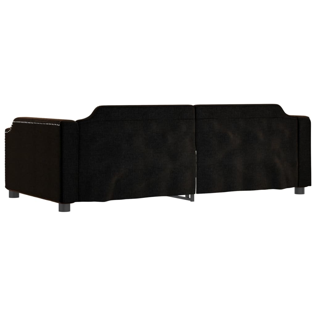 Dnevni krevet crni 90 x 190 cm od tkanine