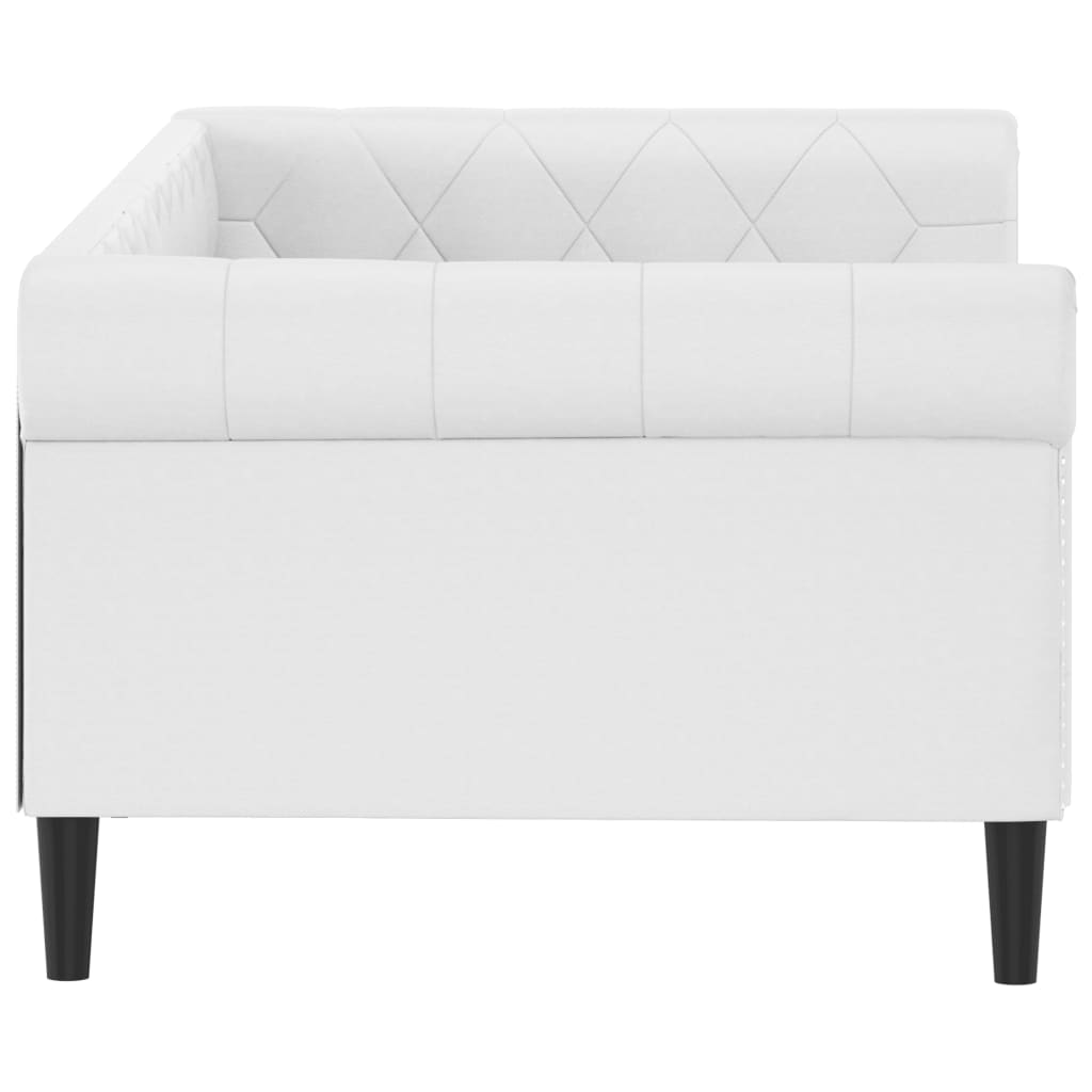 Dnevni krevet bijeli 80 x 200 cm od umjetne kože