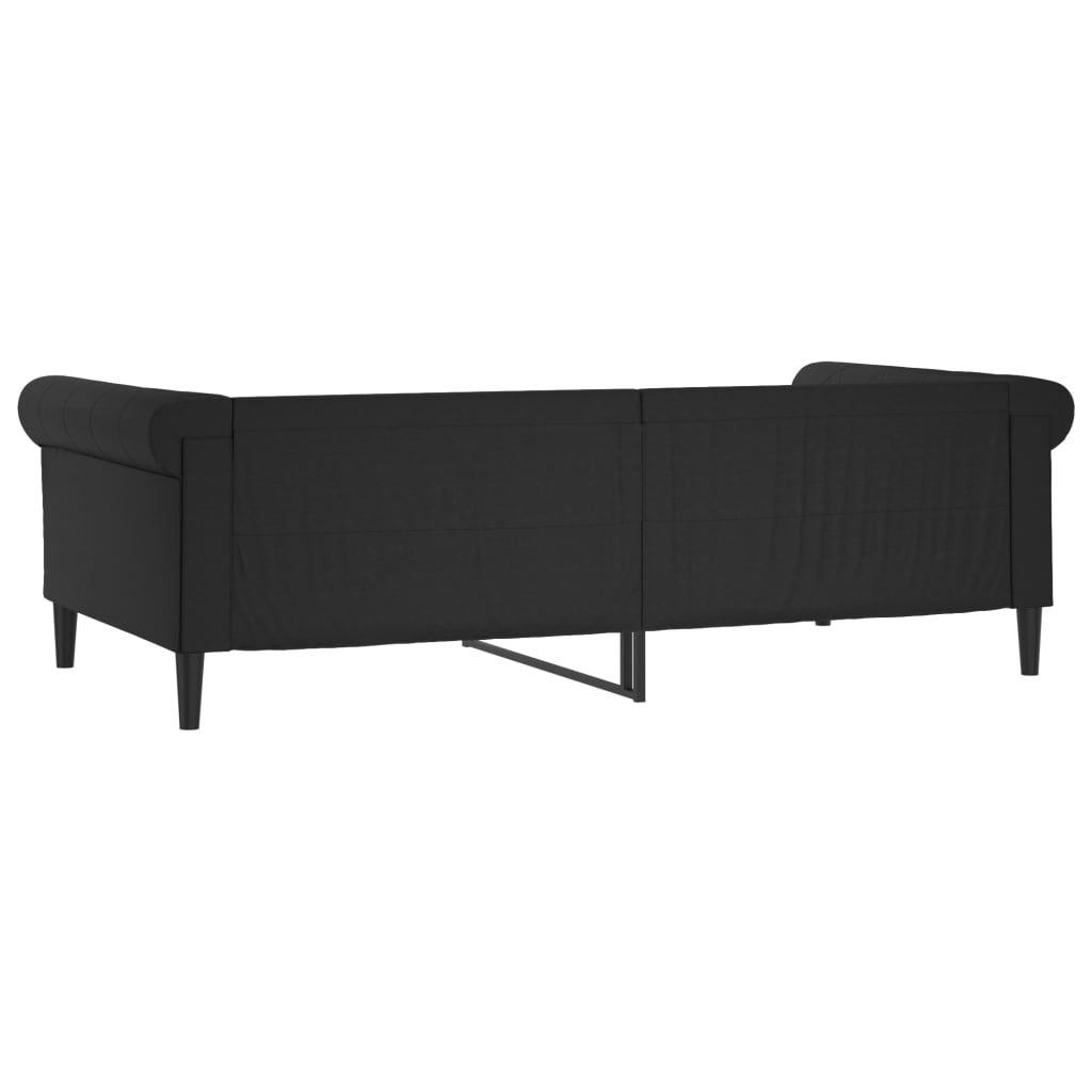 Dnevni krevet crni 100 x 200 cm od umjetne kože