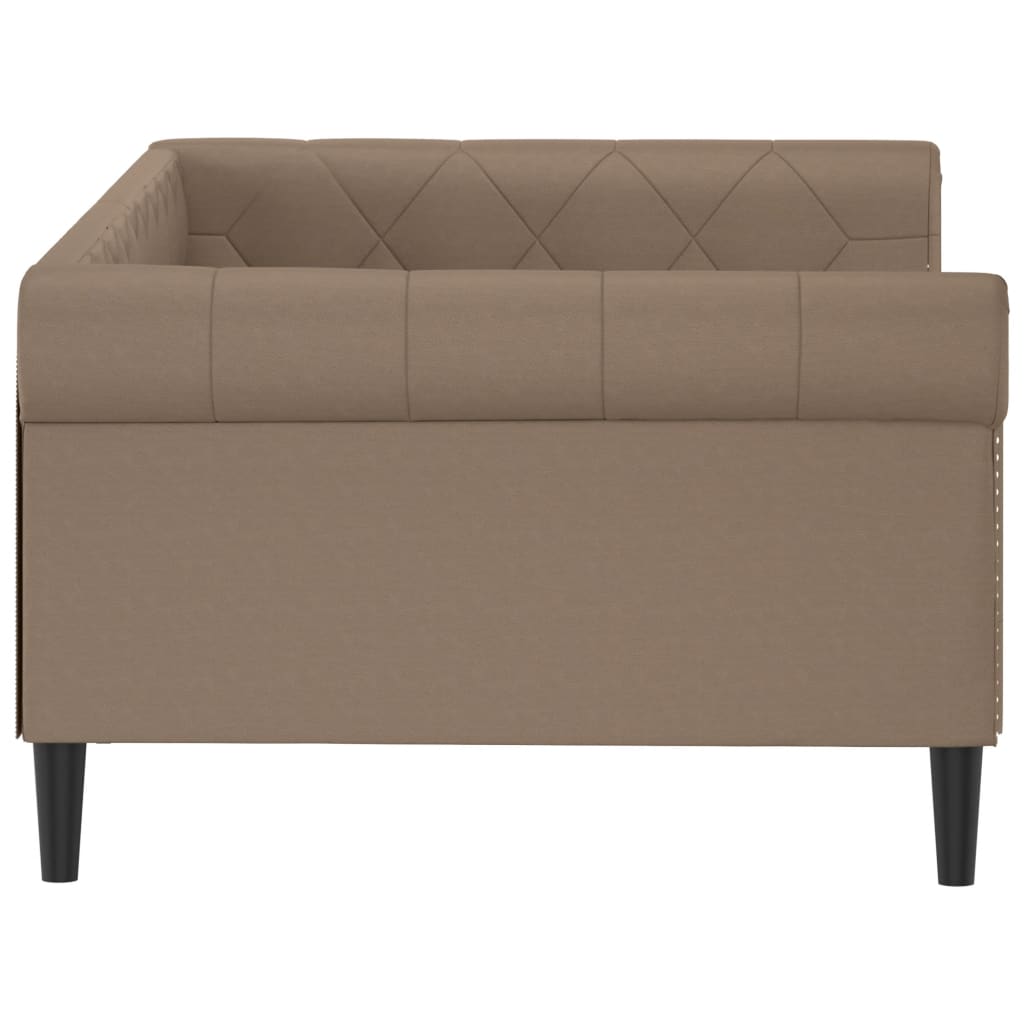 Dnevni krevet boja cappuccina 100 x 200 cm od umjetne kože