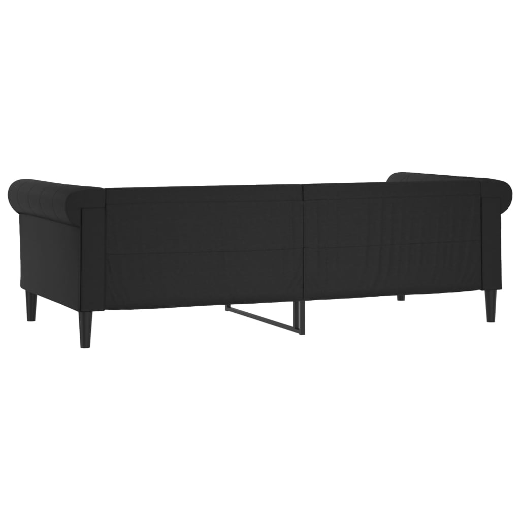 Dnevni krevet crni 90 x 190 cm od umjetne kože