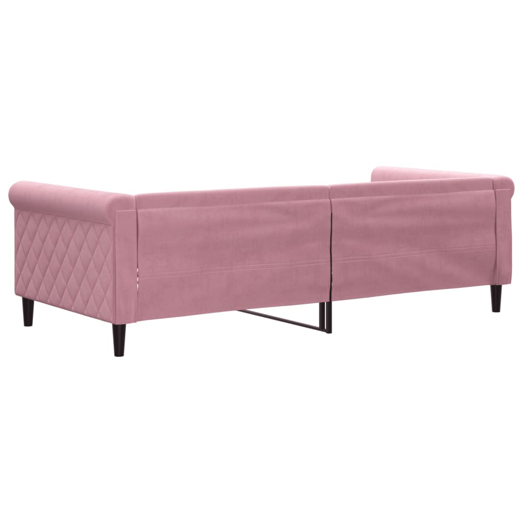 Dnevni krevet ružičasti 90 x 200 cm baršunasti