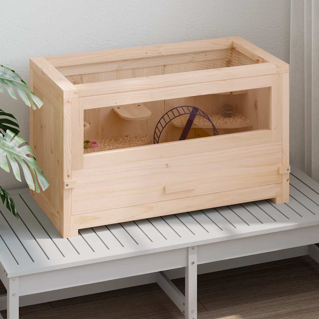 Kavez za hrčke 60 x 30 x 35 cm od masivne jelovine