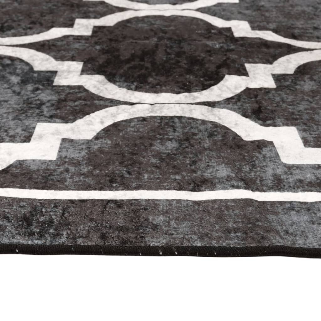 Perivi tepih crno-bijeli 190 x 300 cm