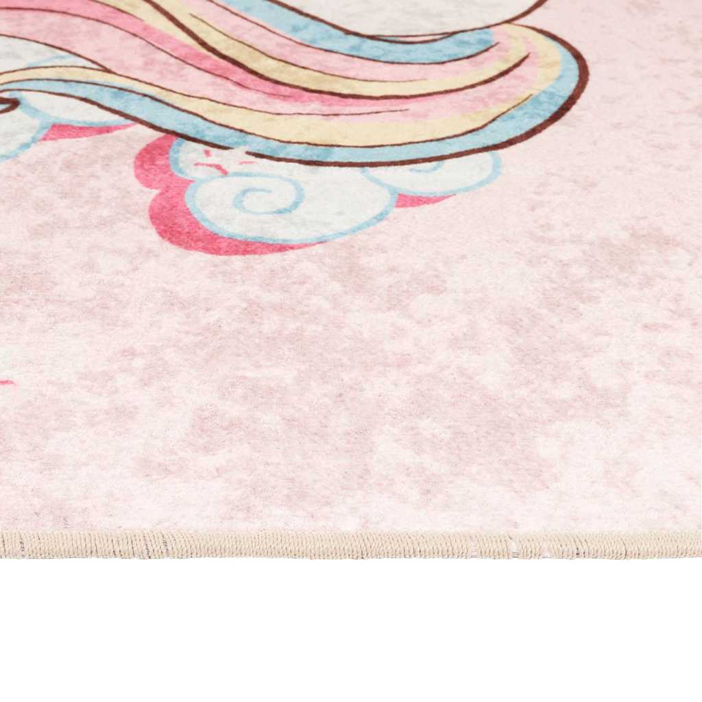 Dječji tepih jednorog ružičasti 160 x 230 cm perivi