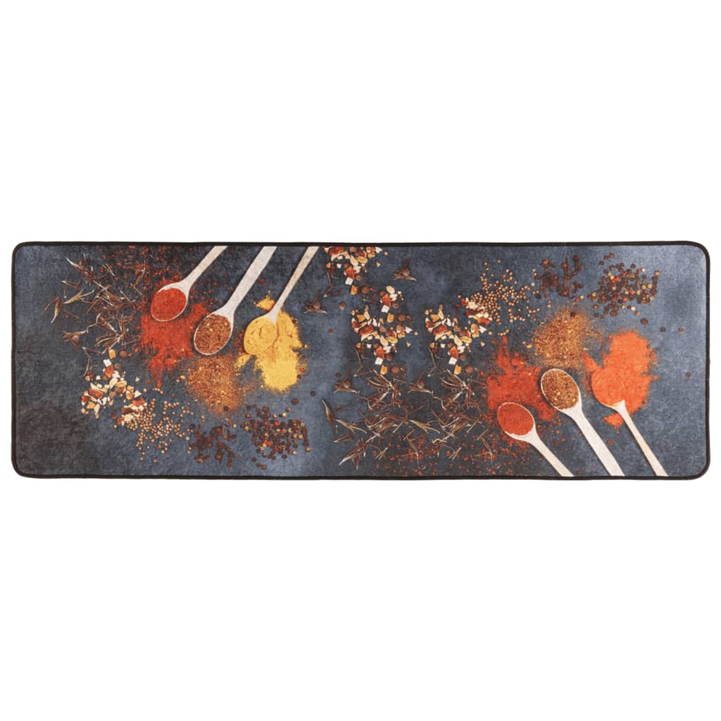Kuhinjski tepih raznobojni 60 x 180 cm perivi i