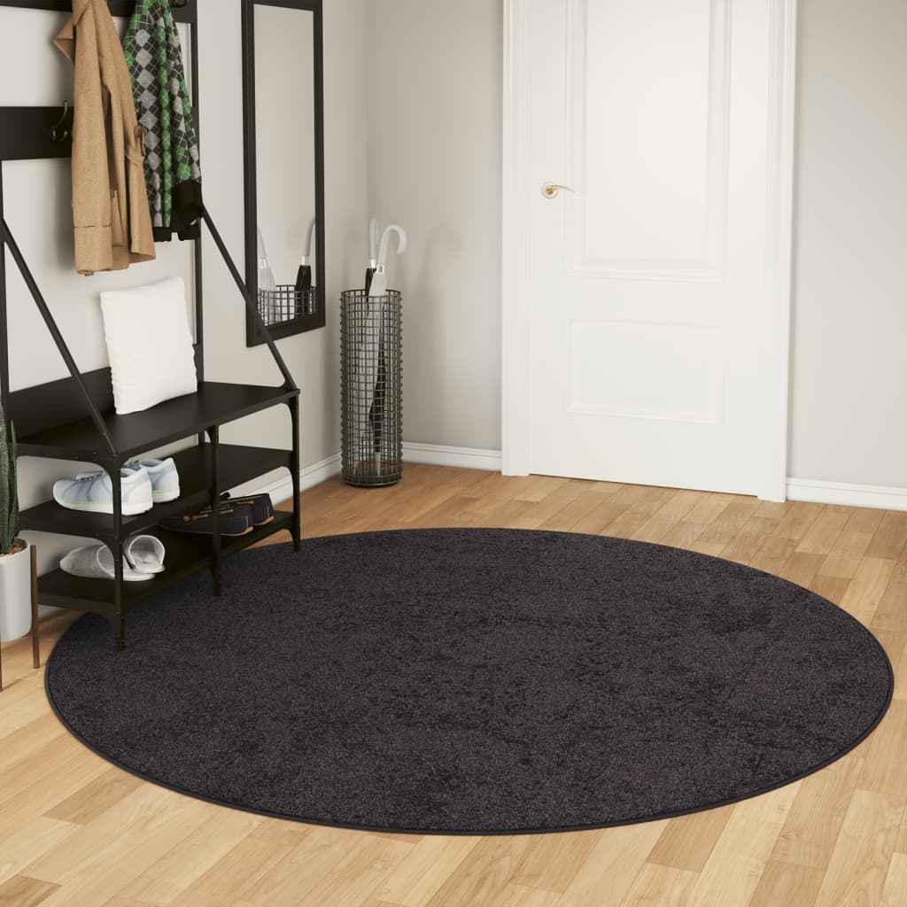Perivi tepih antracit boje Ø 200 cm