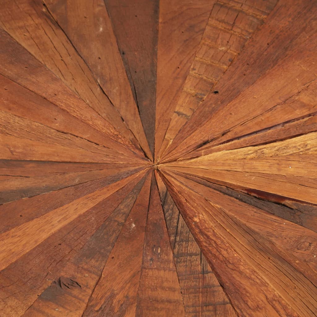 Stolići za kavu 2 kom od masivnog obnovljenog drva i željeza