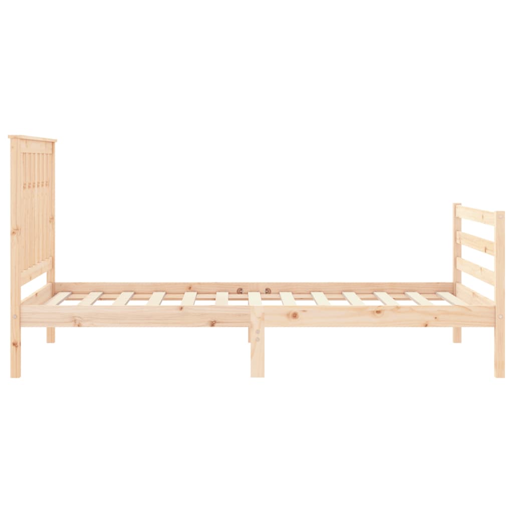 Okvir za krevet s uzglavljem 100x200 cm od masivnog drva