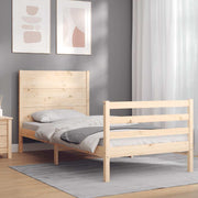Okvir za krevet s uzglavljem 100x200 cm od masivnog drva