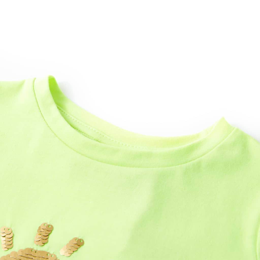 Dječja majica neonski žuta boja 116