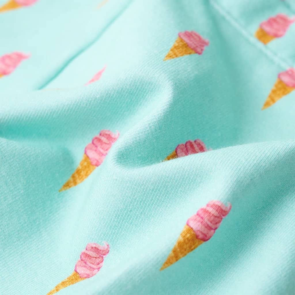 Dječje kratke hlače s vezicom svijetla boja mente 128