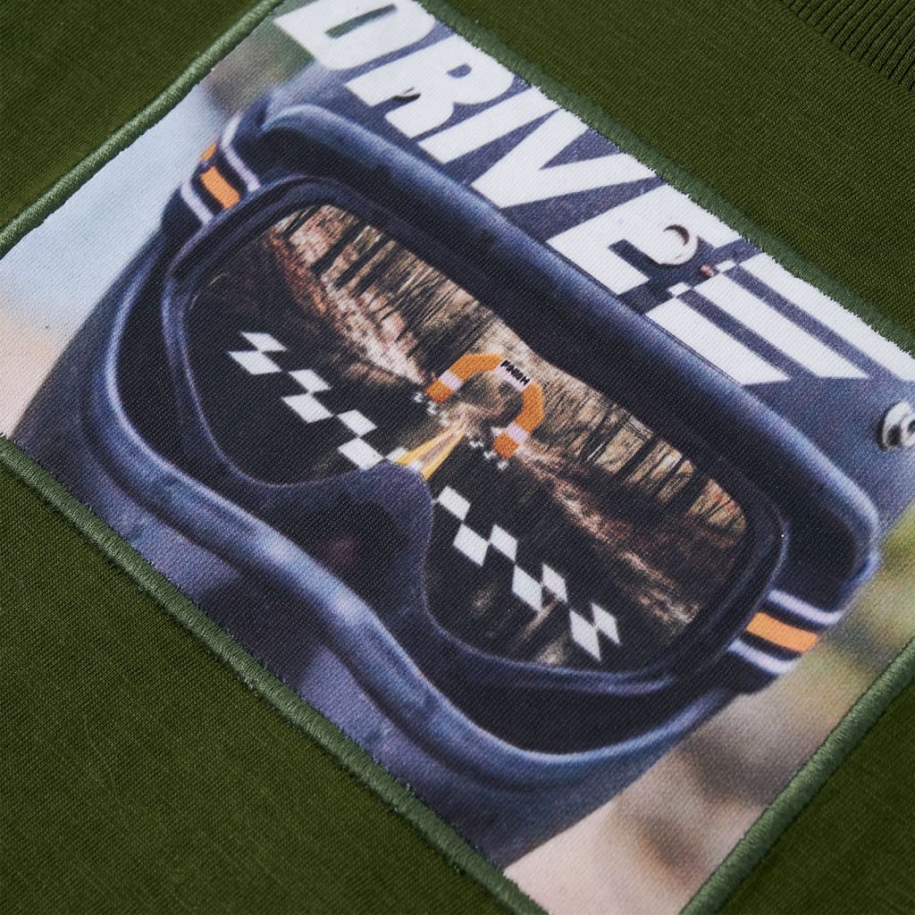 Dječja majica dugih rukava tamna kaki 116