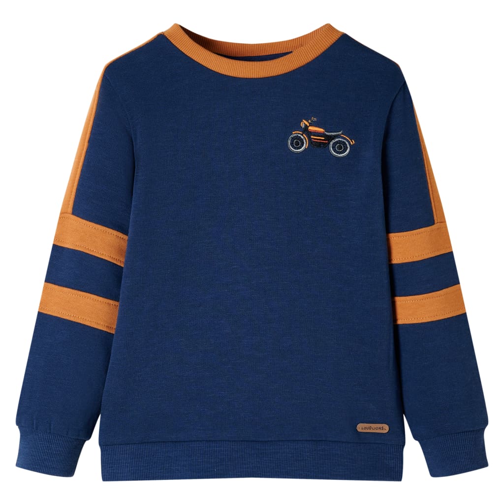 Dječja topla majica indigo plava 104
