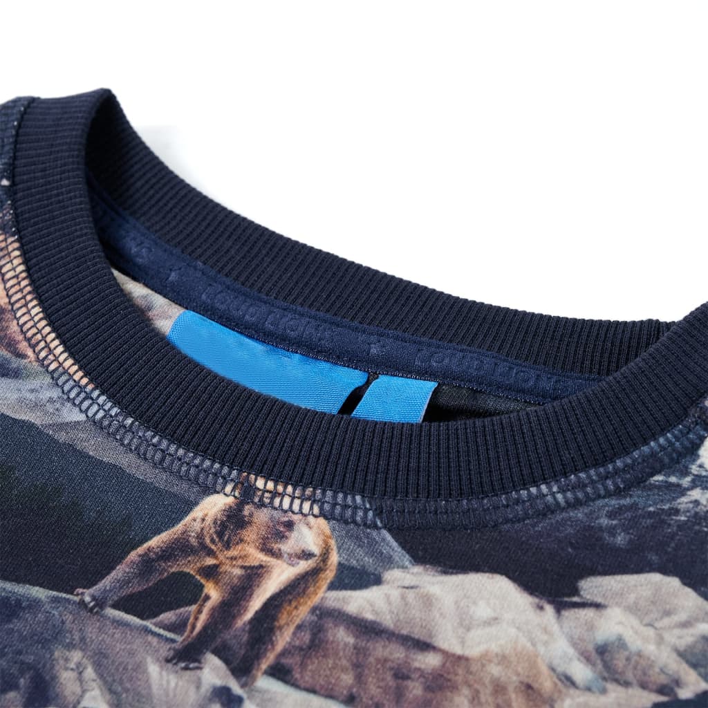 Dječja topla majica modra 140