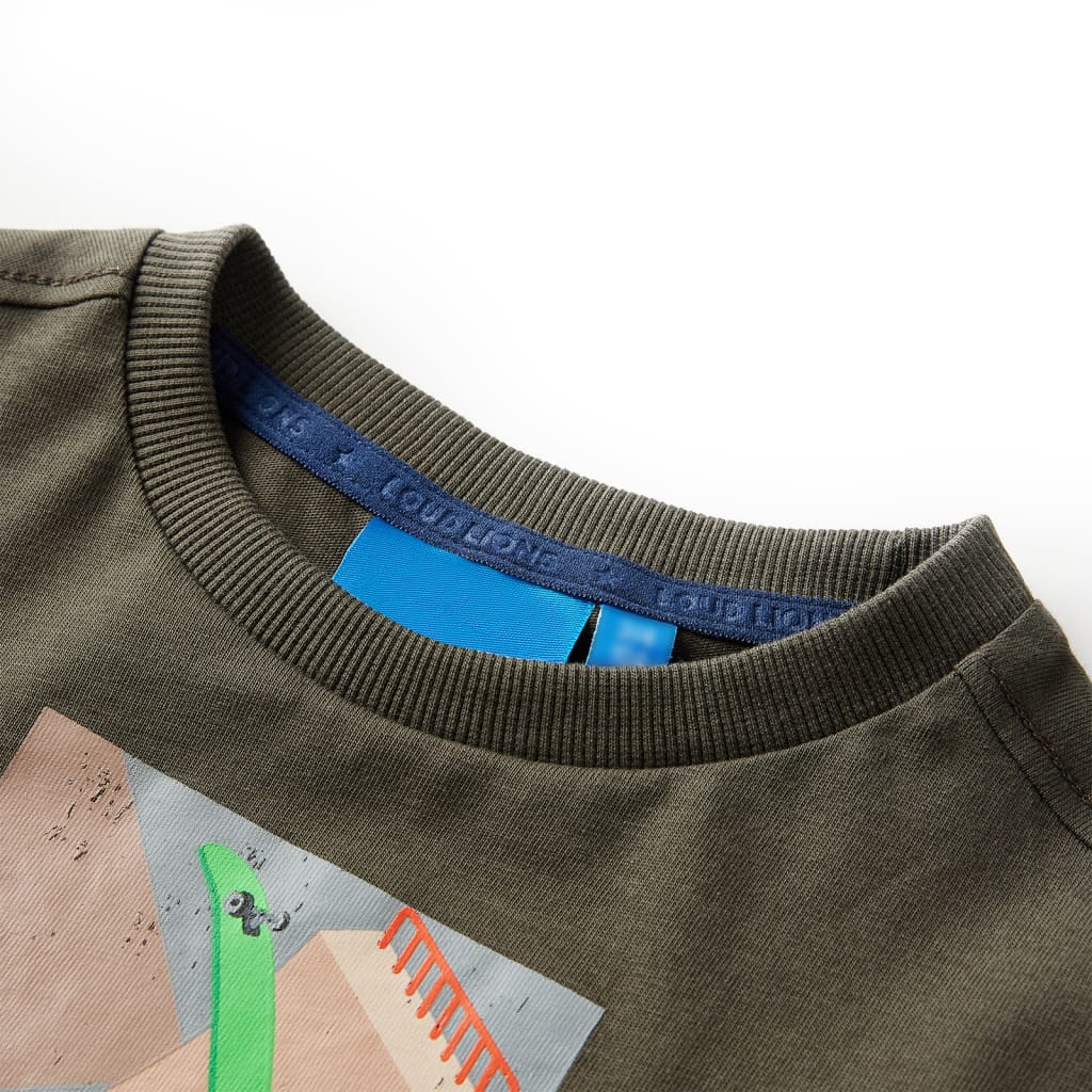 Dječja majica dugih rukava kaki 104