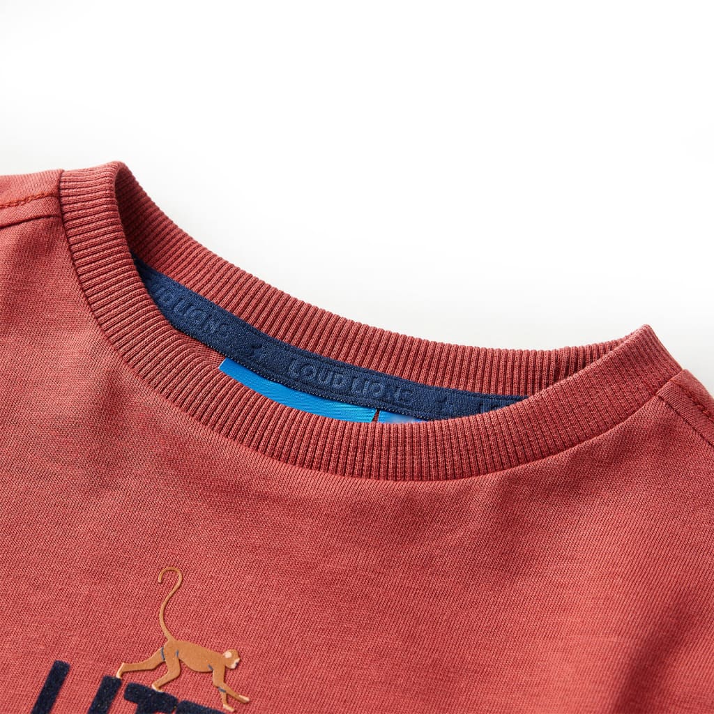 Dječja majica s dugim rukavima tamnocrvena 128
