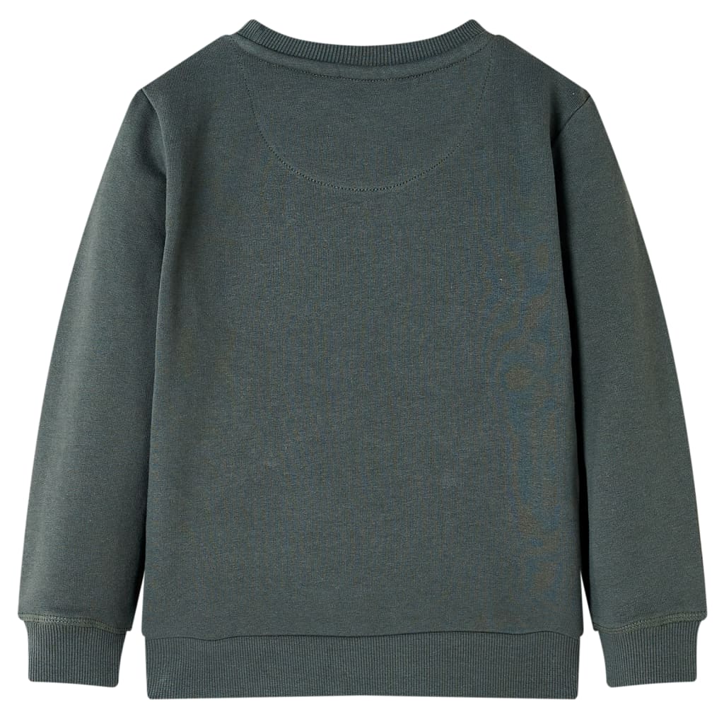 Dječja topla majica tamna kaki 140