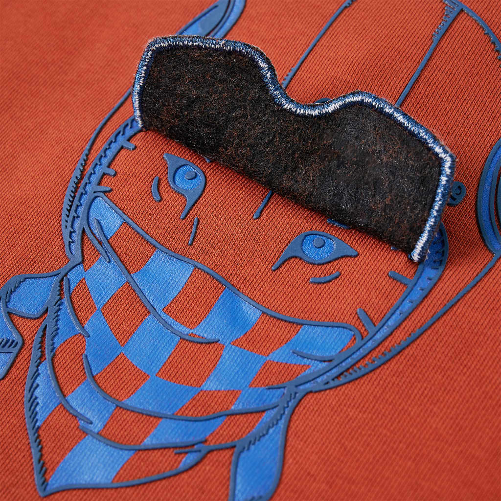 Dječja topla majica svijetla boja hrđe 128