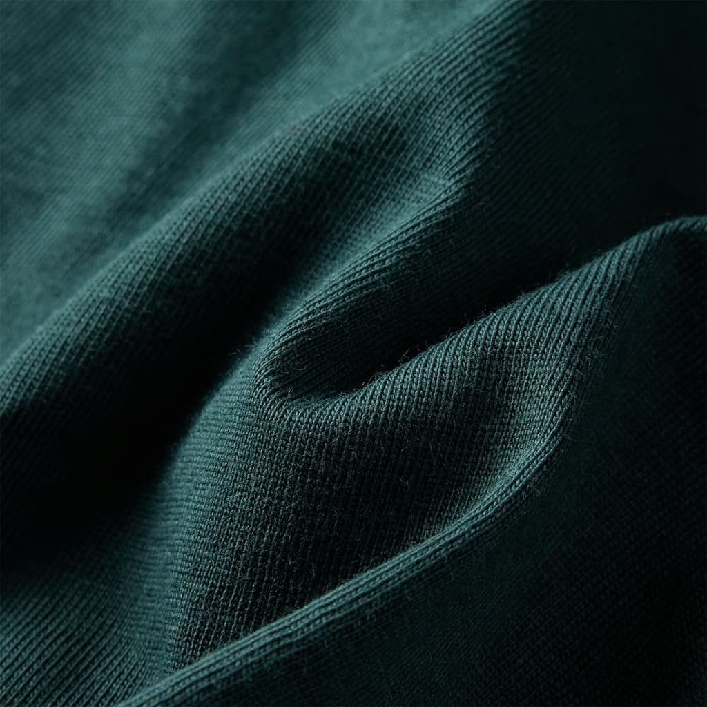 Dječja majica dugih rukava tamnozelena 128
