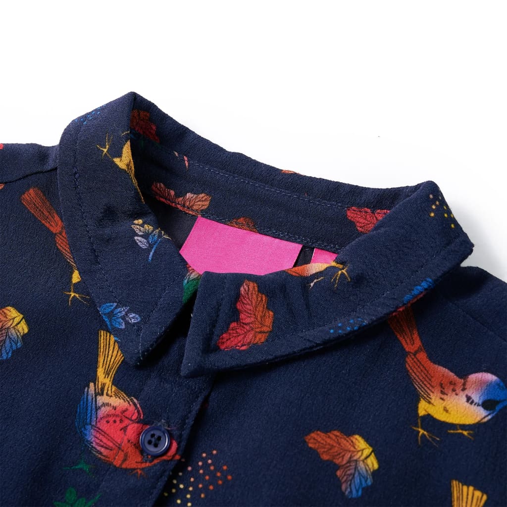 Dječja haljina s dugim rukavima modra 116