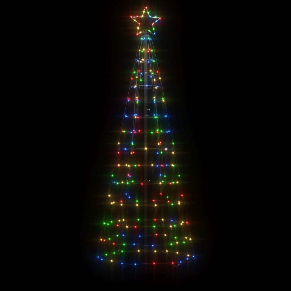 LED božićno drvce sa šiljcima 220 LED šarenih 180 cm