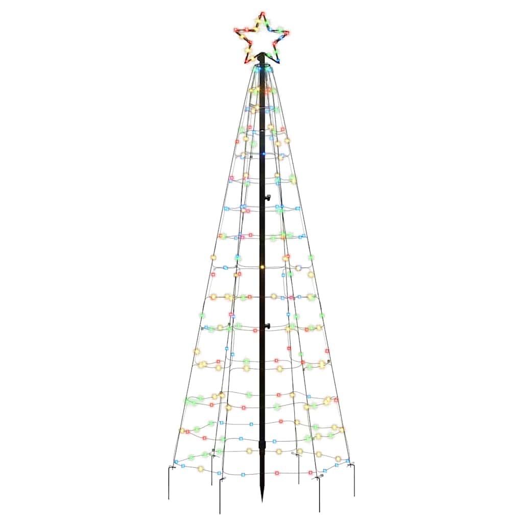 LED božićno drvce sa šiljcima 220 LED šarenih 180 cm