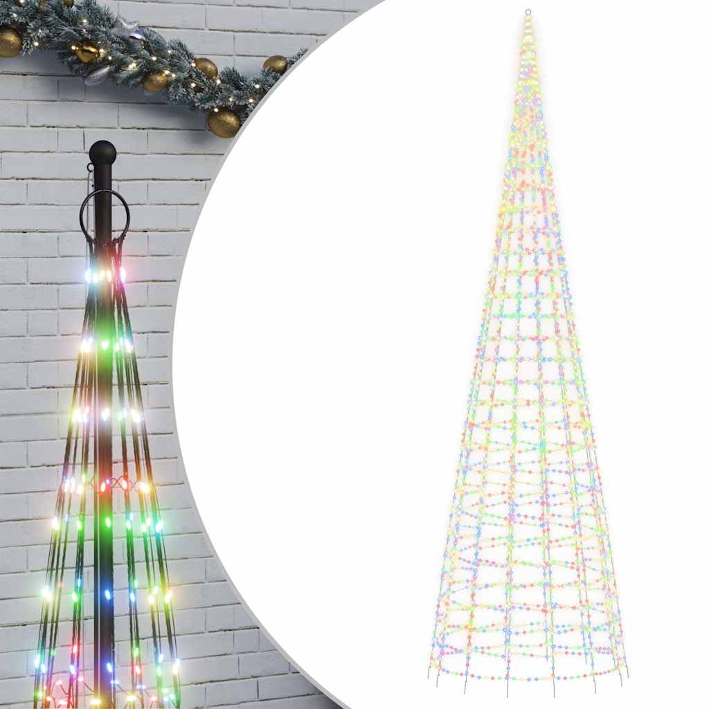 LED božićno drvce 3000 LED šarenih 800 cm