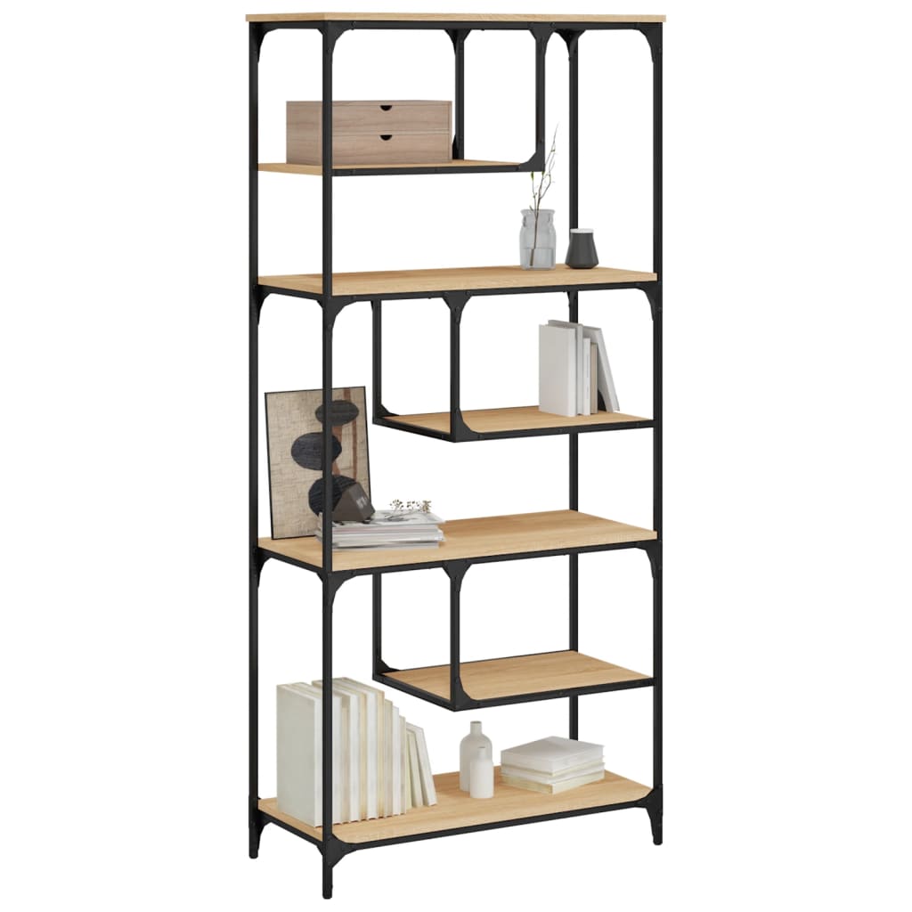 Regal za knjige boja hrasta 81 x 36 x 176 cm konstruirano drvo