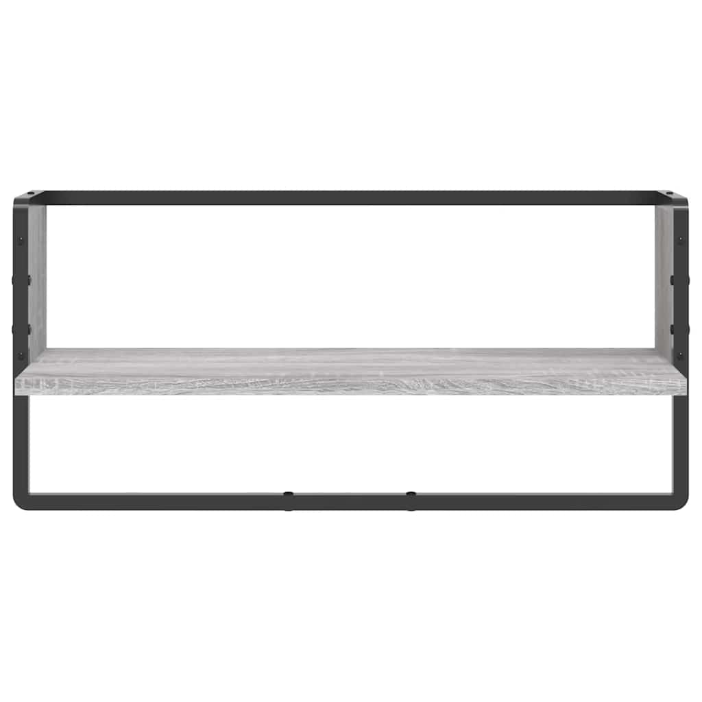 Zidna polica s prečkom boja hrasta sonome 65 x 25 x 30 cm