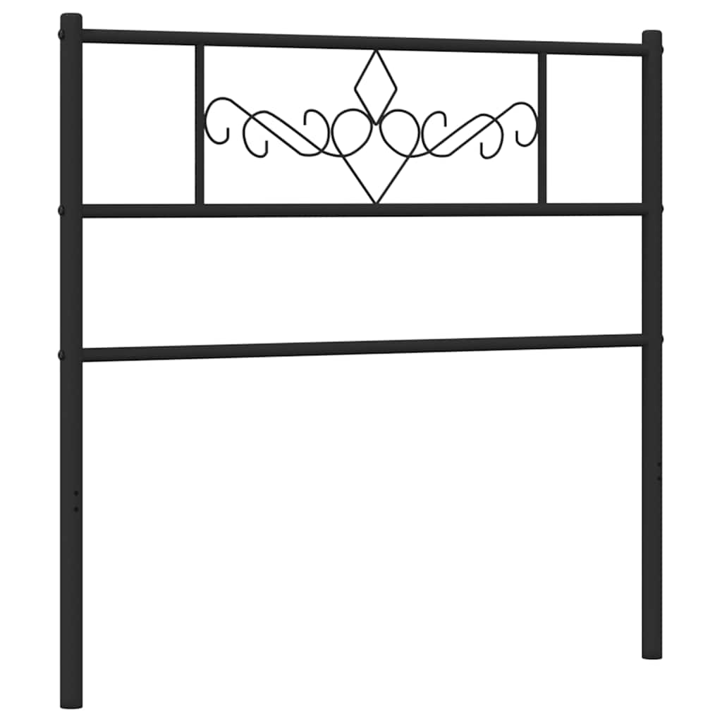 Metalno zamjensko uzglavlje crno 100 cm