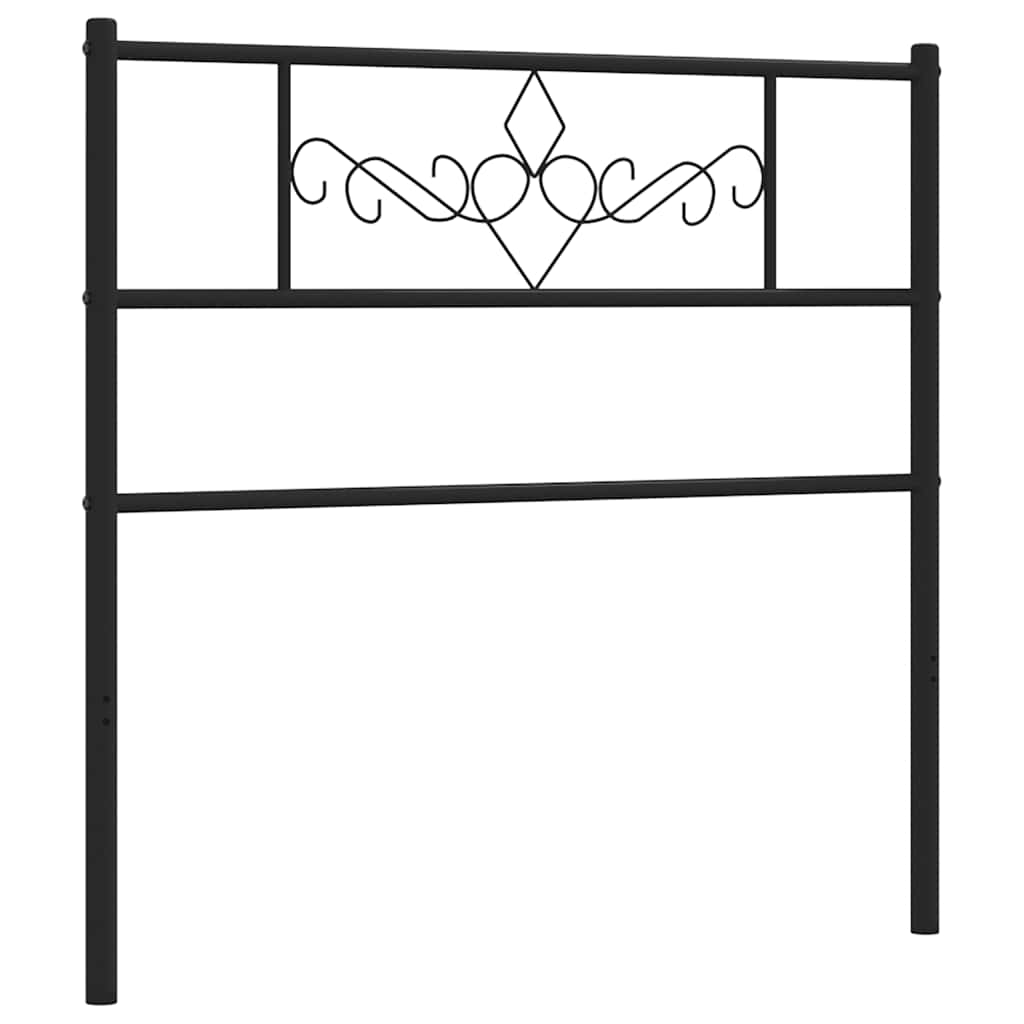 Metalno zamjensko uzglavlje crno 100 cm