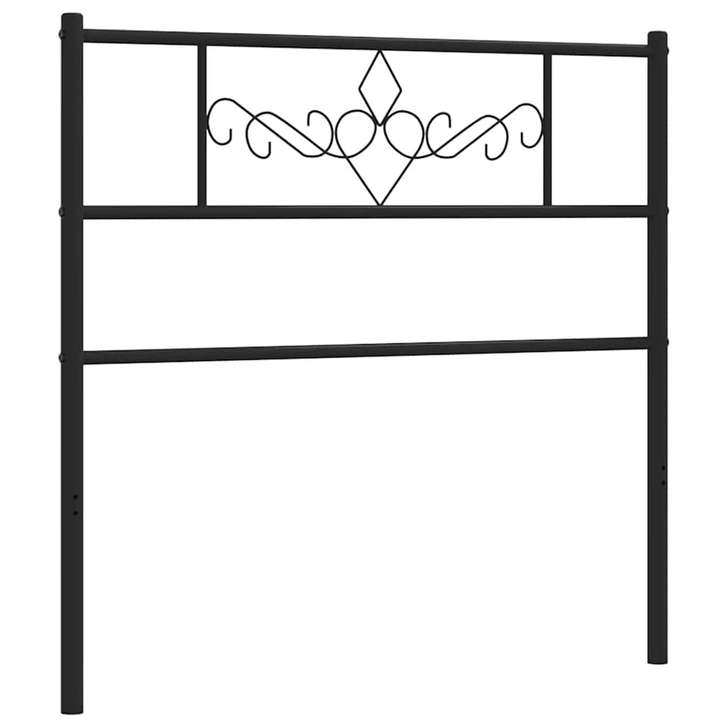 Metalno zamjensko uzglavlje crno 107 cm