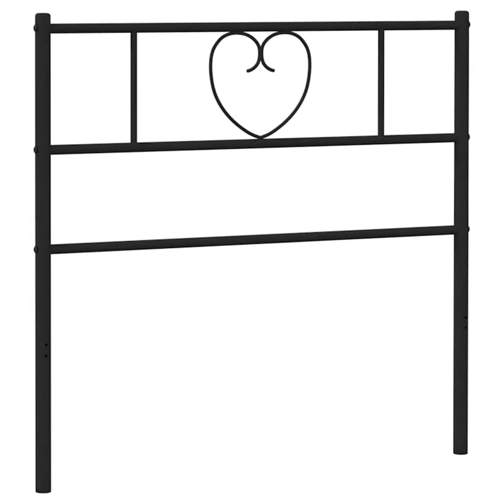Metalno zamjensko uzglavlje crno 75 cm