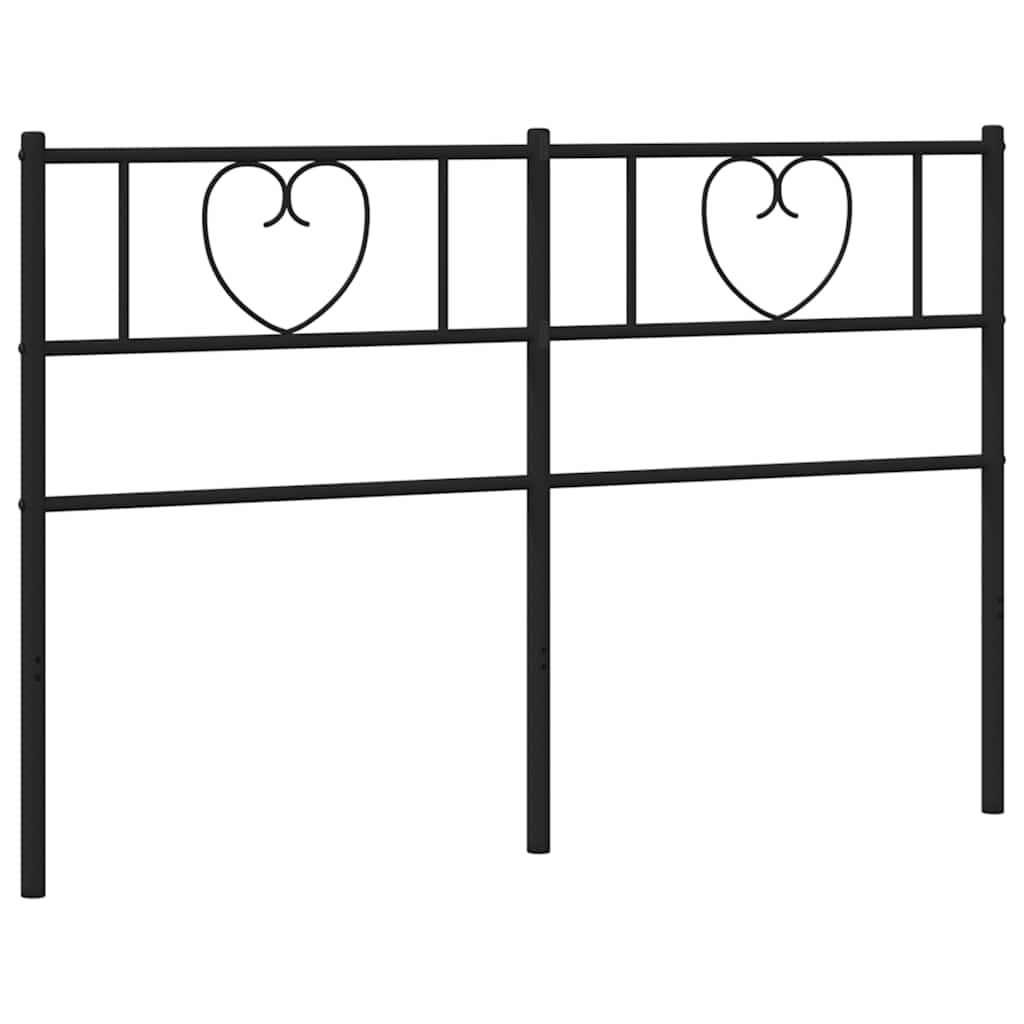 Metalno zamjensko uzglavlje crno 140 cm