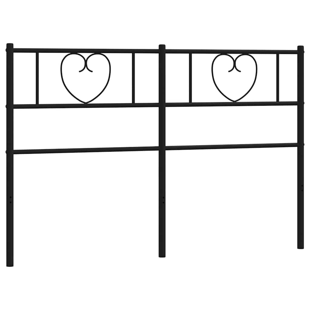 Metalno zamjensko uzglavlje crno 160 cm