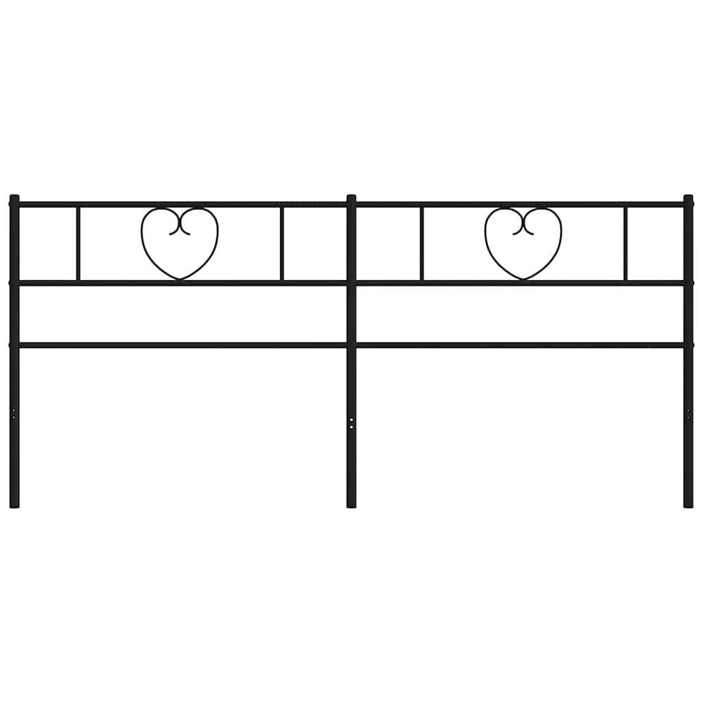 Metalno zamjensko uzglavlje crno 193 cm