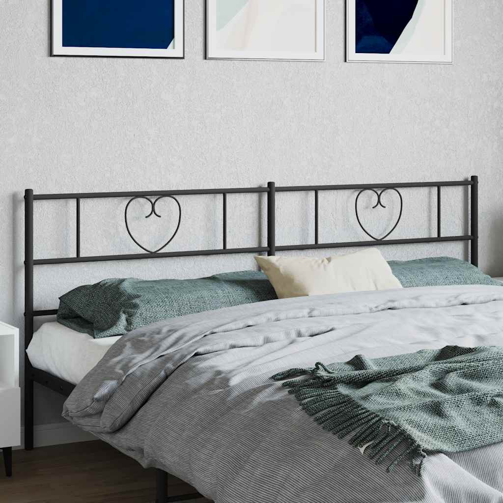 Metalno zamjensko uzglavlje crno 193 cm