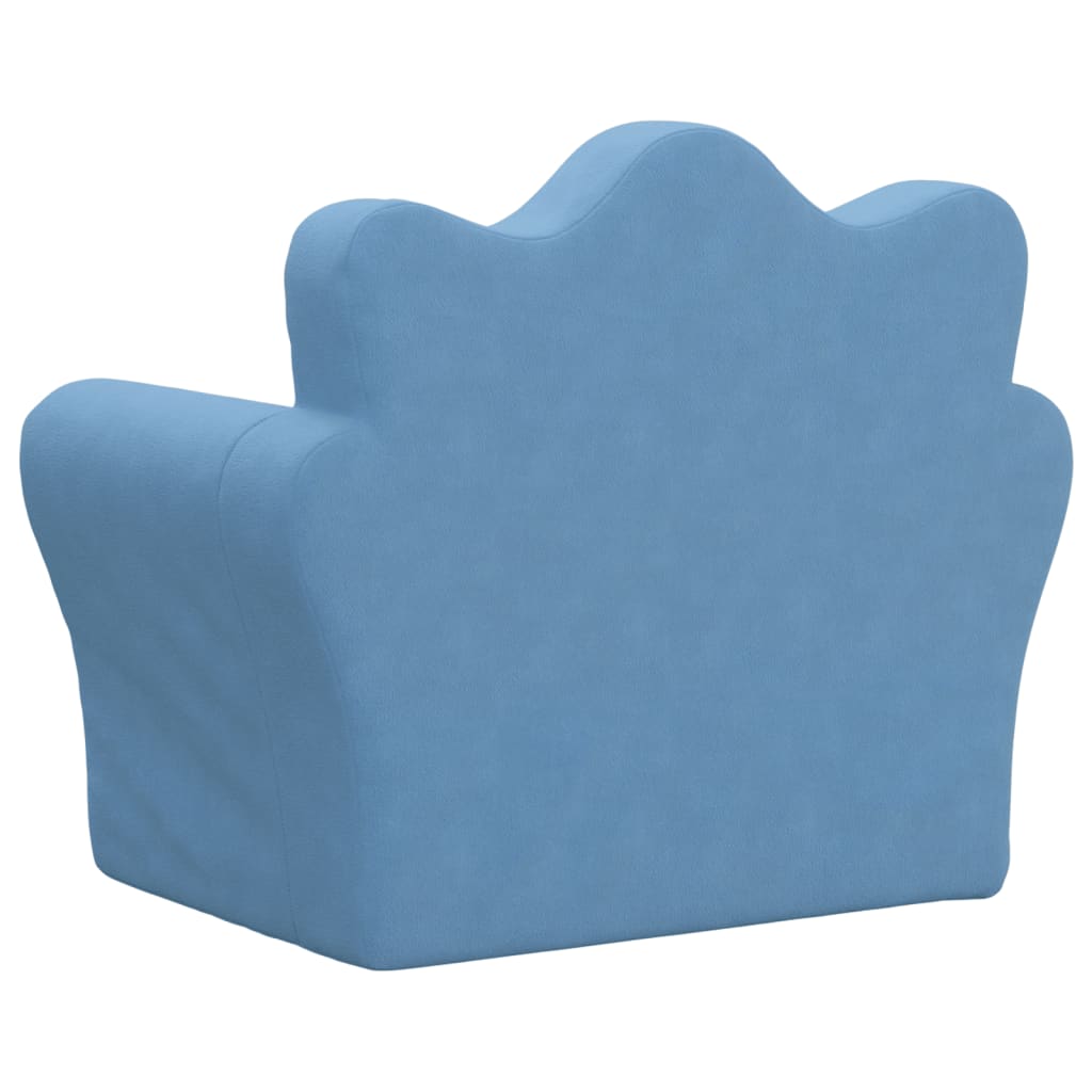 Dječja sofa plava mekana plišana