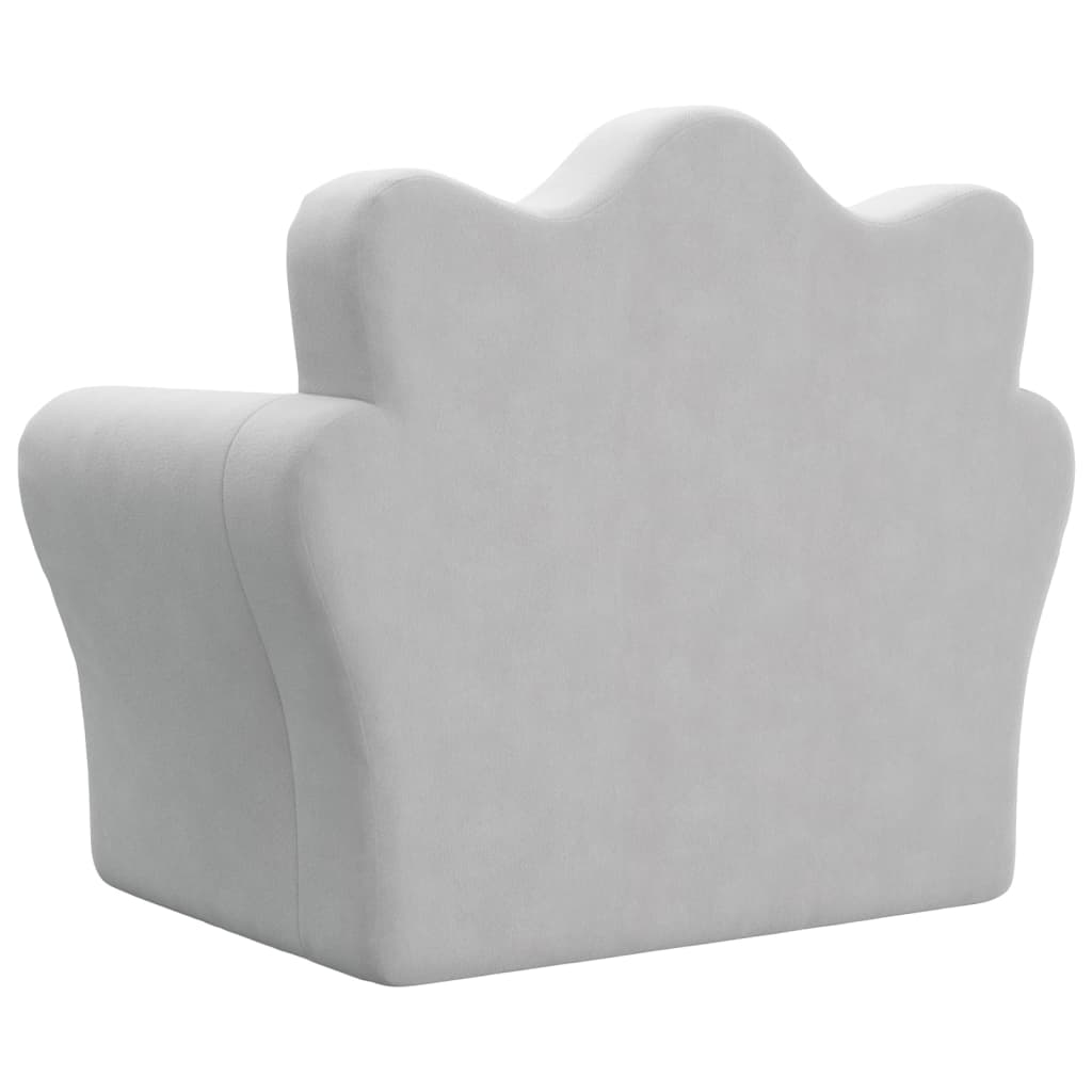 Dječji kauč na razvlačenje svjetlosivi mekani plišani
