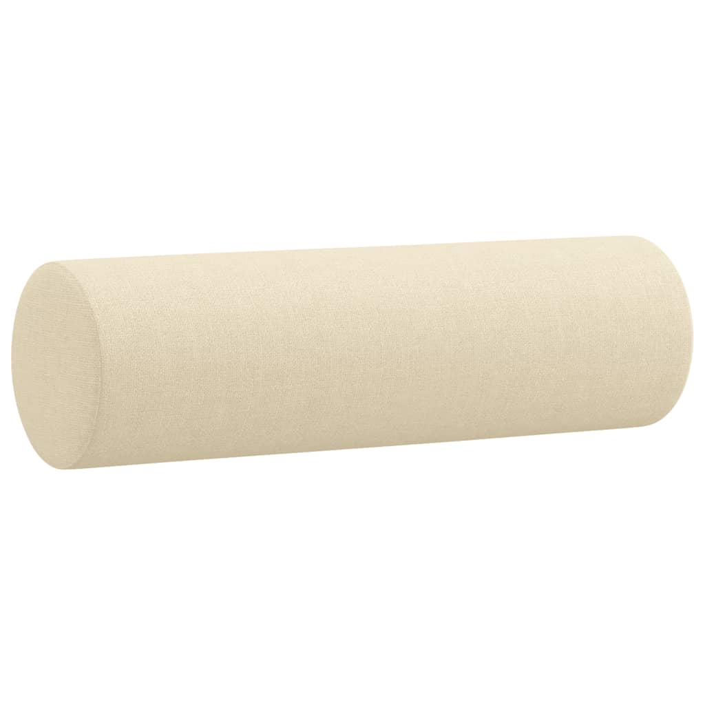 Dvosjed s ukrasnim jastucima krem 140 cm od tkanine