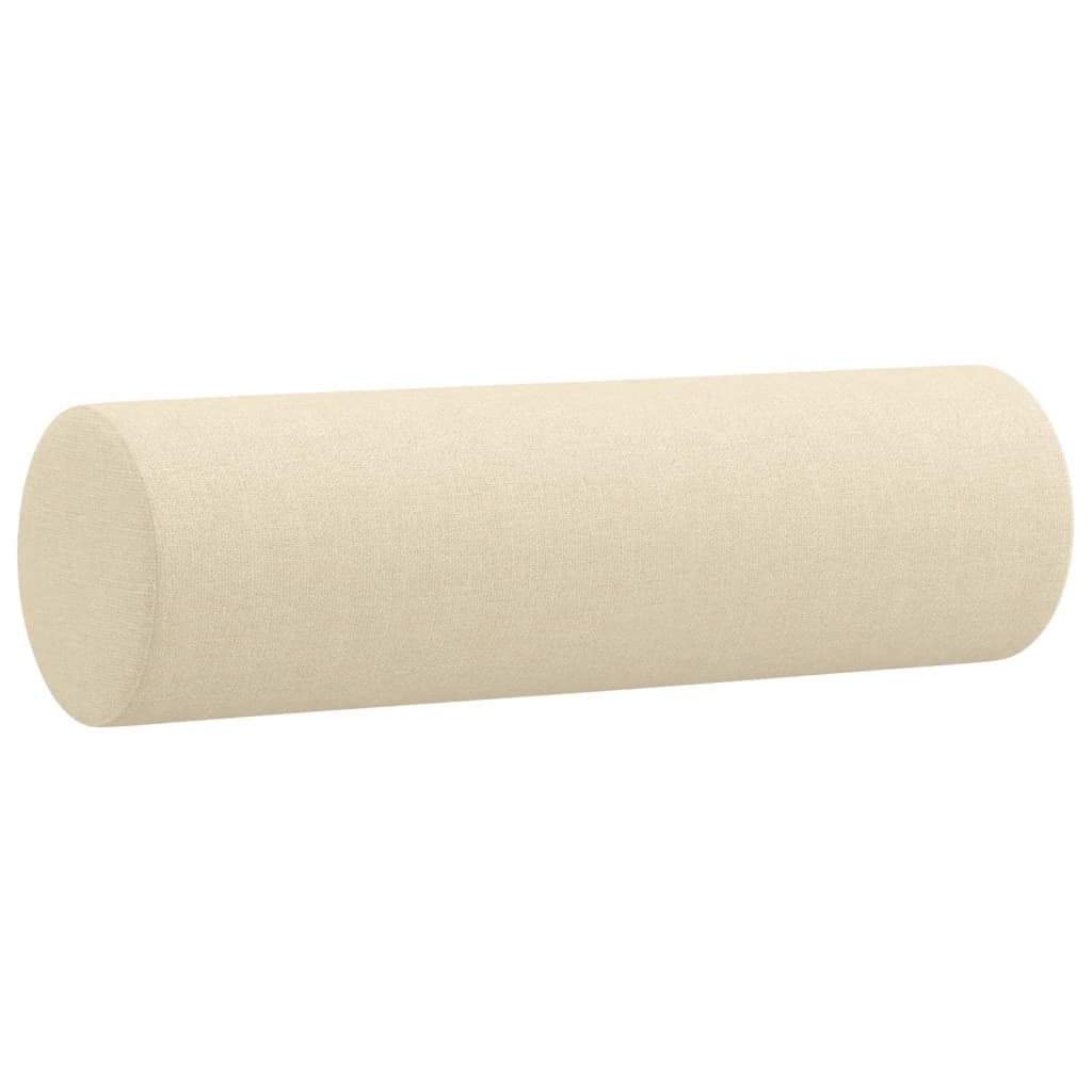 Dvosjed s ukrasnim jastucima krem 120 cm od tkanine