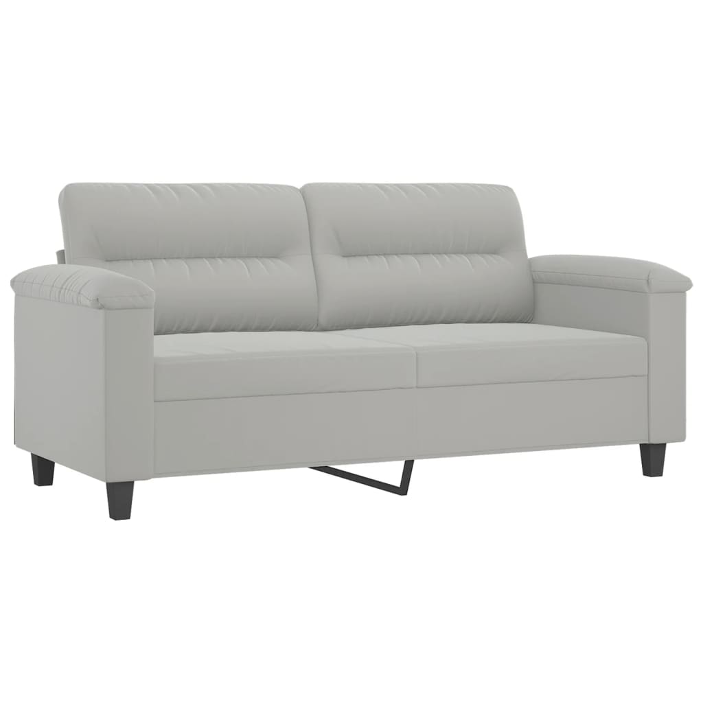 Dvosjed s jastucima svjetlosivi 140 cm od mikrovlakana