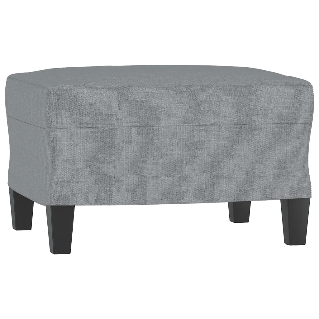 Fotelja s tabureom svjetlosiva 60 cm od tkanine