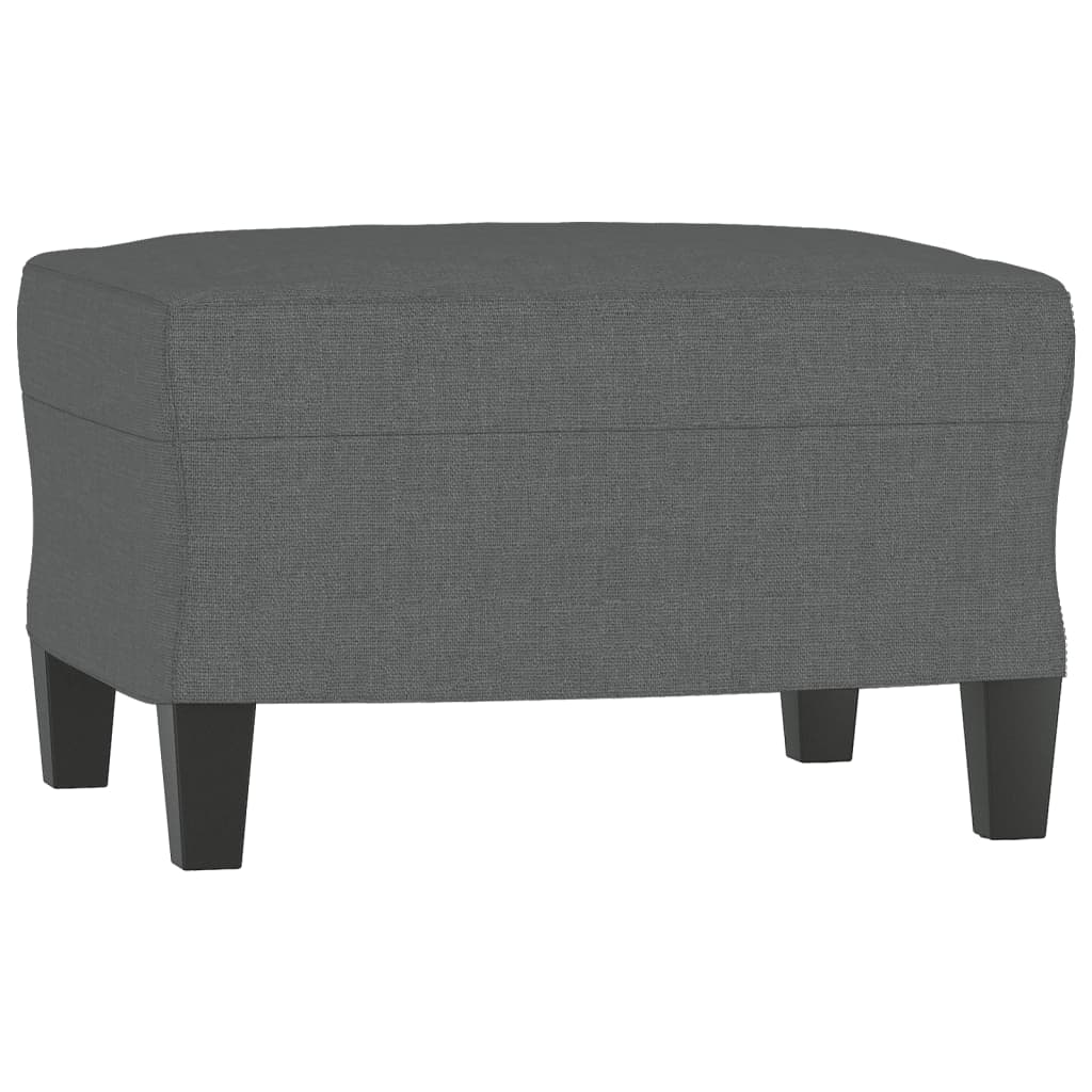 Fotelja s tabureom tamnosiva 60 cm od tkanine